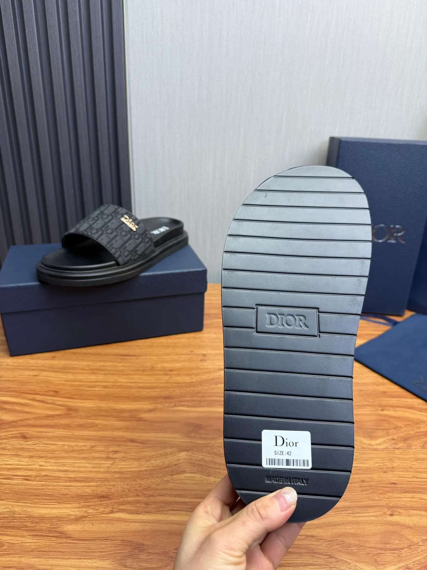 Men's shoes 260💰 Dior. Men's slippers🩴Official website 1:1 production 38-45 size 45 46 🉑️Customized original material shipped✅